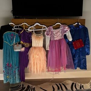 Lot of dress-up dresses, 4-8 years old